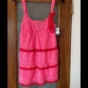 DIVA Women Pink Heart Motif Lingerie NWT- M